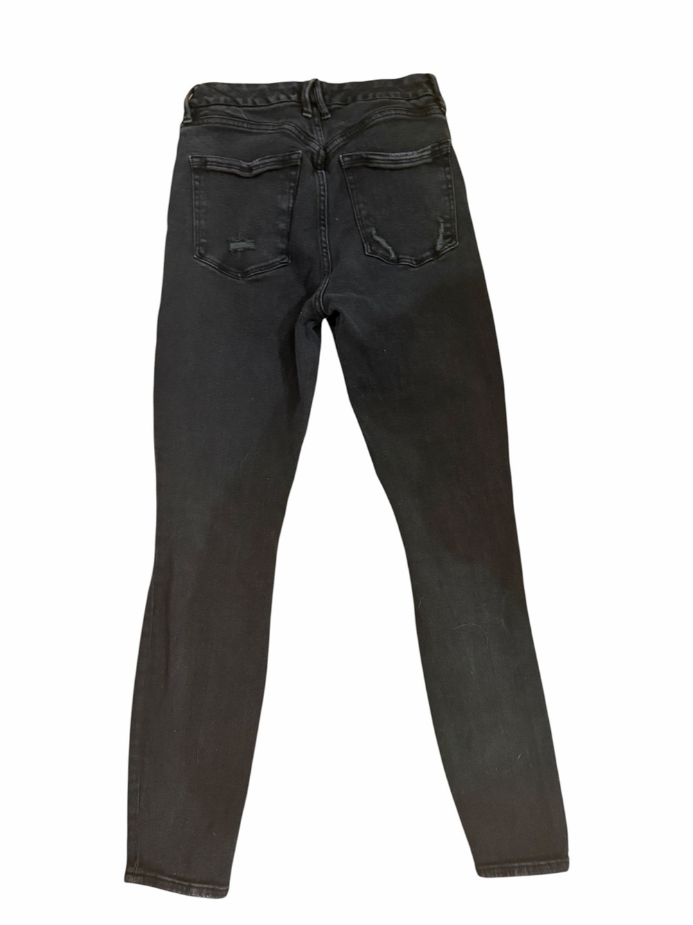 Good American🌟Black Distressed Stretch Skinny Jeans🌟High Waist🌟So Flattering! - Picture 5 of 6